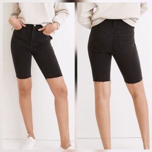 Madewell Roadtripper Supersoft Biker Shorts Lunar Wash Cutoffs Stretchy